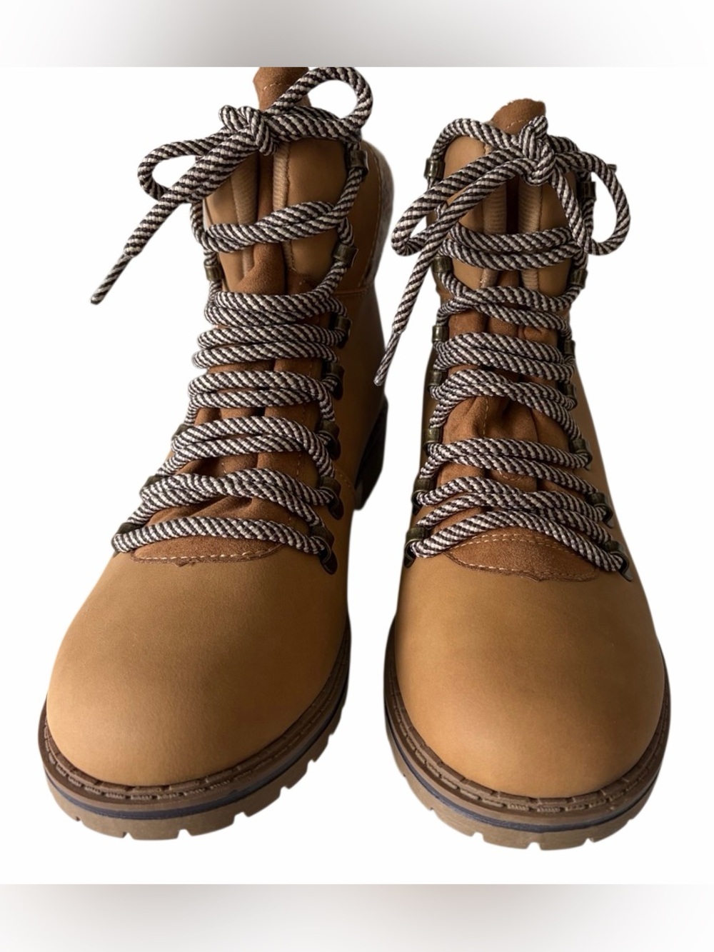 Never worn Dune London Cold-weather / Hiker-
inspired Ankle Boots,Tan size 8.5